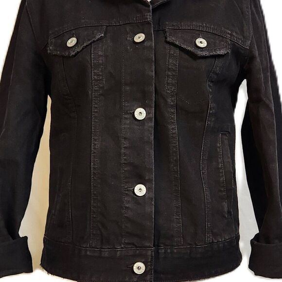 Vanilla Star Black Denim Jean Jacket Medium - Picture 3 of 9